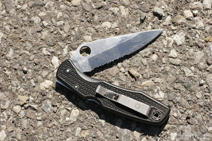 standard daily pocket knife - anything much smaller and it's hard for me to hold it securely