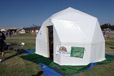 World Shelters made out of a special UV-resistant coroplast