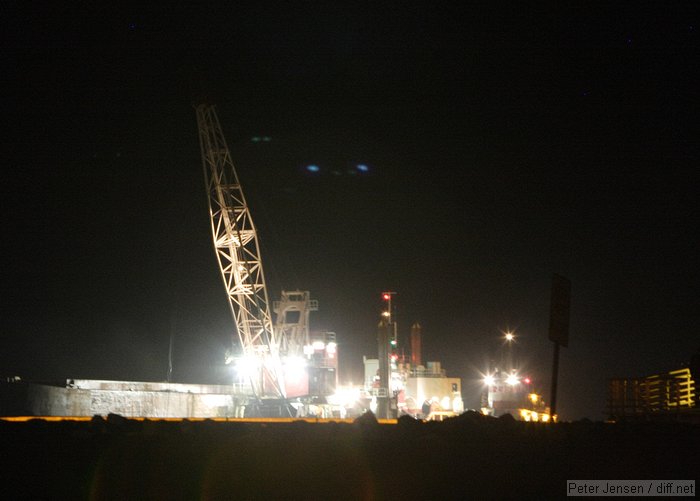 night dredging operations