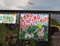 funny Shrek landscaping sign