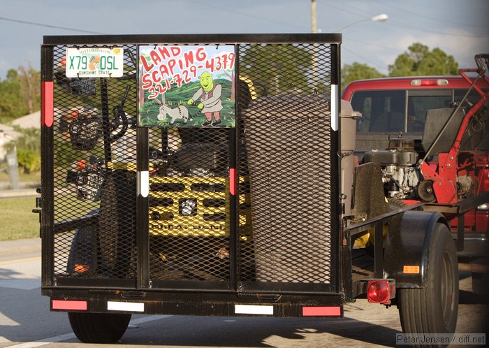 funny Shrek landscaping sign