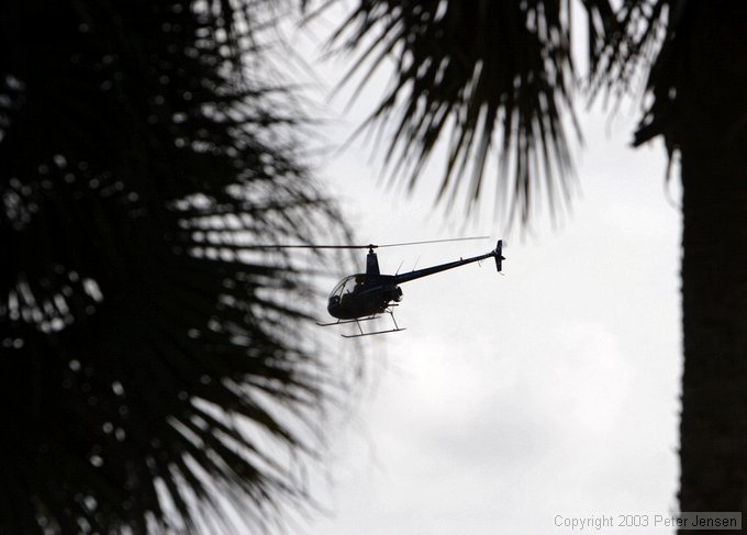 A Silver State R-22 praciting autorotations and excellent noise-abatement