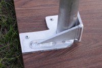 pre-welded scrap with a hole cut in it seems to work well for reinforcing the pipe