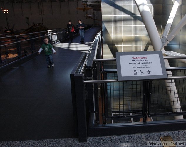 Walkway is not wheelchair accessible.
