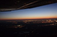 looking west out over Orlando on the slow trip back into the headwind