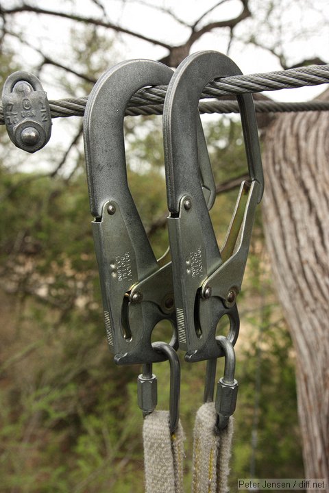 each person had a strap with two buckles like this that the guides operated