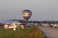 early-morning hot air balloons