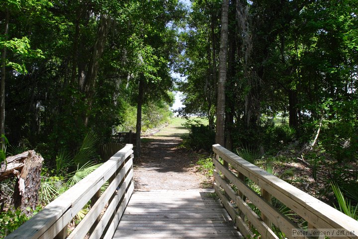 walking through the nature trail