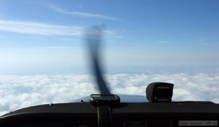 looks cloudy but was clear to the left over the coastline