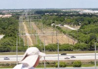 powerlines that used to run right through where the landfill now sits