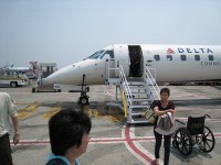 Ah, San Jose Airport - nothing like a walk on the tarmac