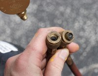 the entire hose - left size goes to regulator