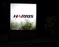 Evans Rd Harris sign that has been infiltrated by ferns