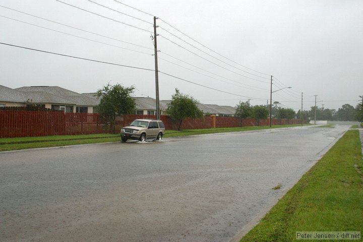 Stack Blvd flooded - although, to be fair, the center part of this road always floods when it rains