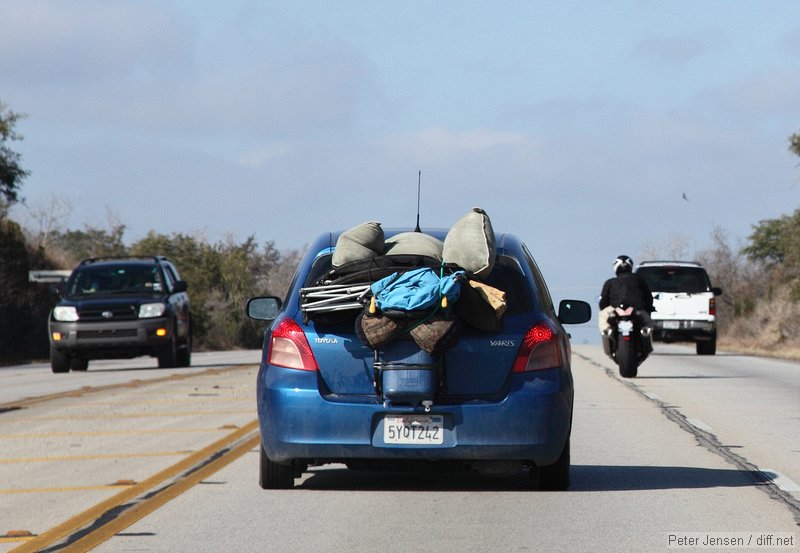 Toyota Yaris - clearly not large enough for everyone