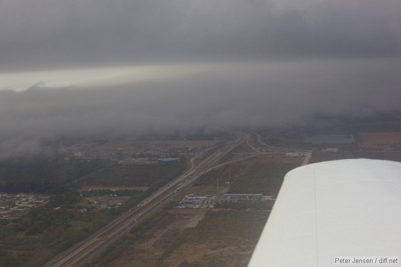 looking southwest toward I-95 and US-192 on the ILS-9R approach