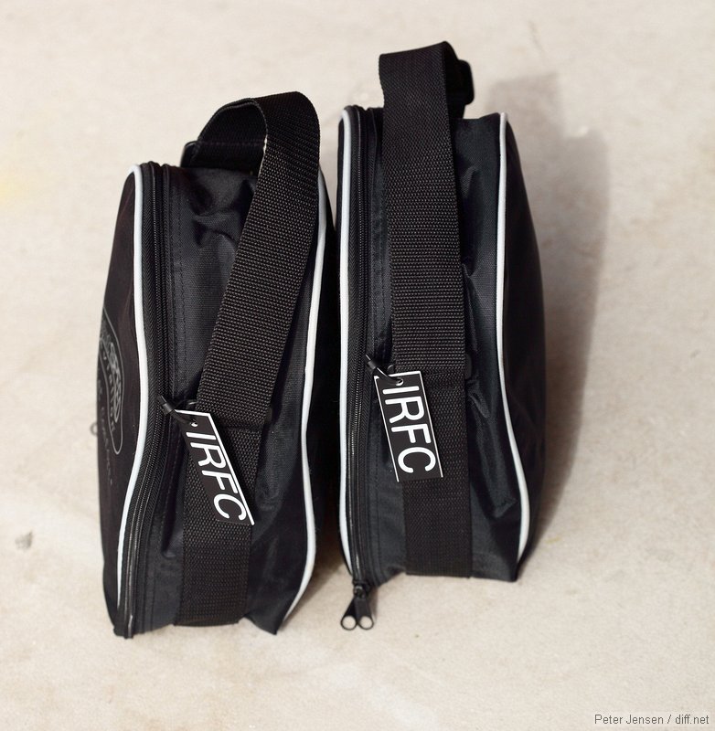 IRFC club headsets (donated by a former member) with nametags