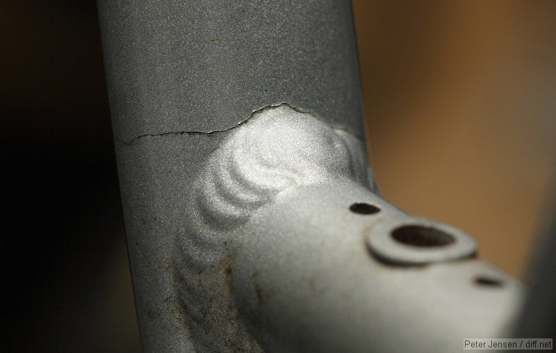 we think the crack formed at the weld