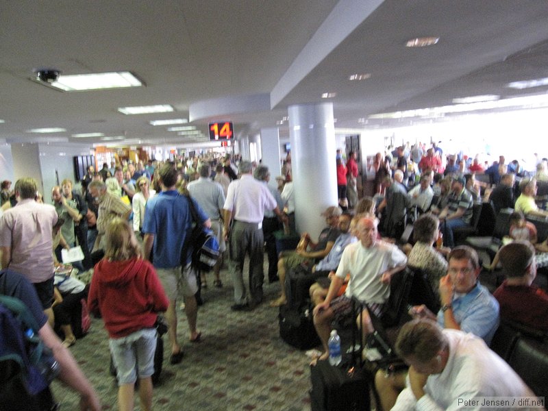 busy day at the airport - storms