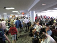 busy day at the airport - storms