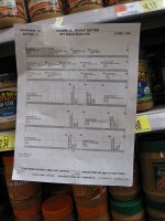 PNUTBUT - Wal-Mart stocking instructions left up at an otherwise very nice store