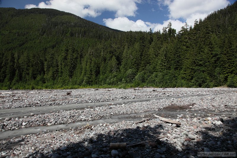 along the Carbon river
