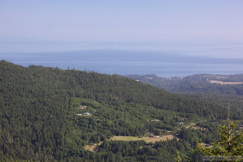 Port Angeles, Straight of San Juan de Fuca in the forgeground, and Victoria in the background