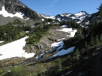 walking up Grand Valley to the pass