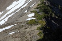 Laura down at Grand Pass, taken from halfway up Grandview