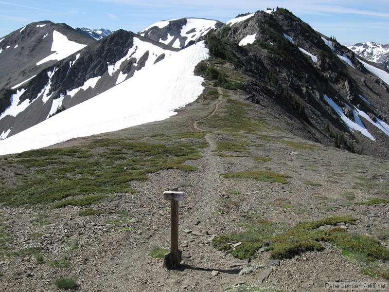 ridge trail toward Moose