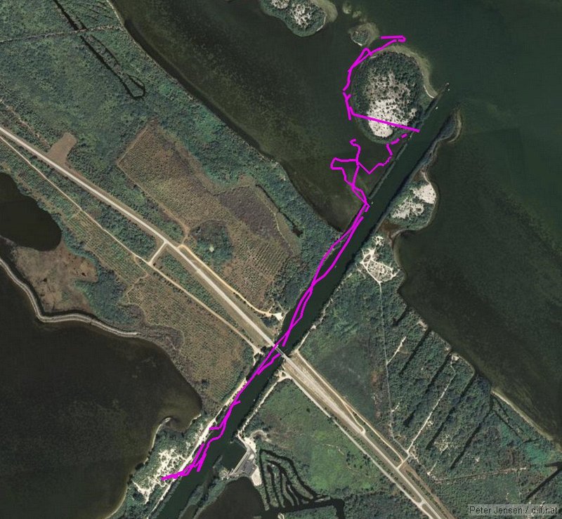 GPS tracklog - spotty coverage because I had it in the drybag underneath everything else