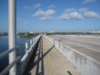 looking back while crossing the causeway