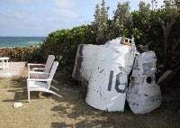 supposedly part of the Challenger space shuttle at the Abaco Inn