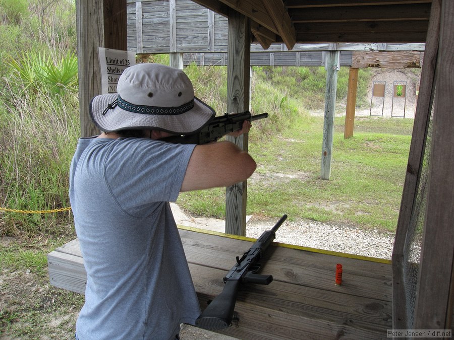 Saiga-12 at 25 yards