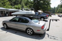 parking lot of the Deals Gap motorcycle resort