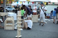 I took the picture for the wrong reason, but these building blocks being cut out by the ShopBots looked like a ton of fun. There was a constant stream of children putting together various creations with them.