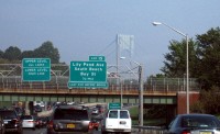 Verrazano bridge shrouded in fog