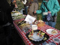 a nice spread at a fundraiser we stumbled upon