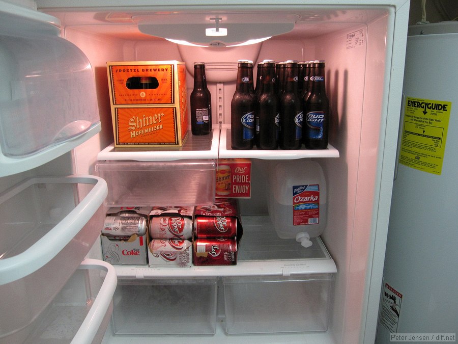 well-stocked fridge
