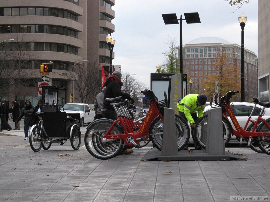 bike service guys with a mobile service cart