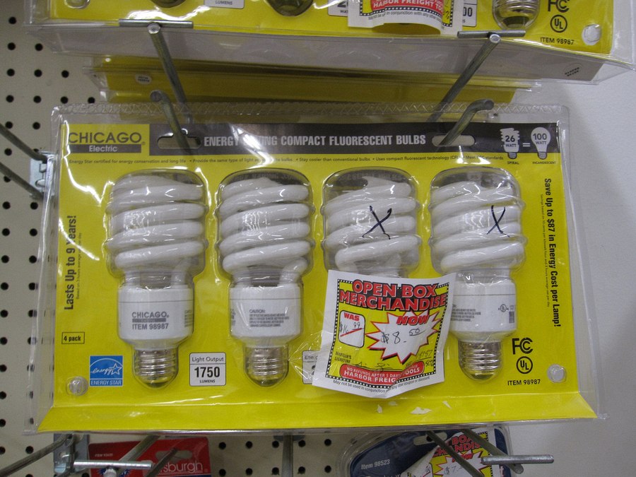 only at Frys can you buy a pack of light bulbs with some bad bulbs marked