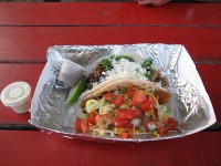Torchy's Tacos - mine was the fried avocado on the bottom, and it was delicious.