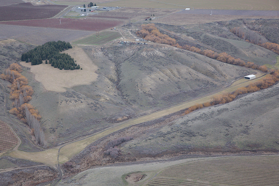 one-way grass strip