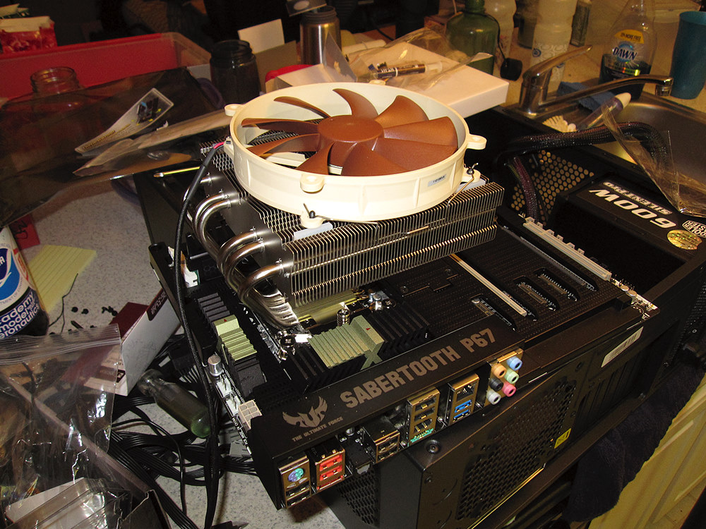 test-fitting the monster heatsink