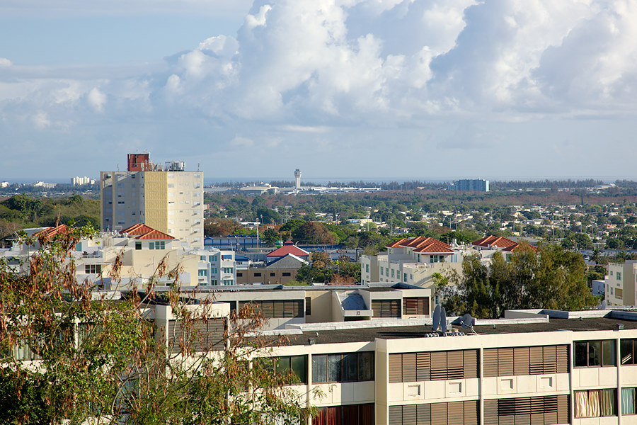 San Juan airport in the distance to the north
