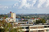 San Juan airport in the distance to the north