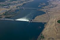 top view of McNary dam