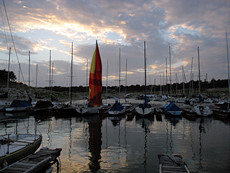 spinnaker drying