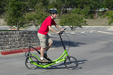 riding the Elliptigo we rented from BSS