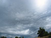 early morning storm clouds kept things cool for a bit